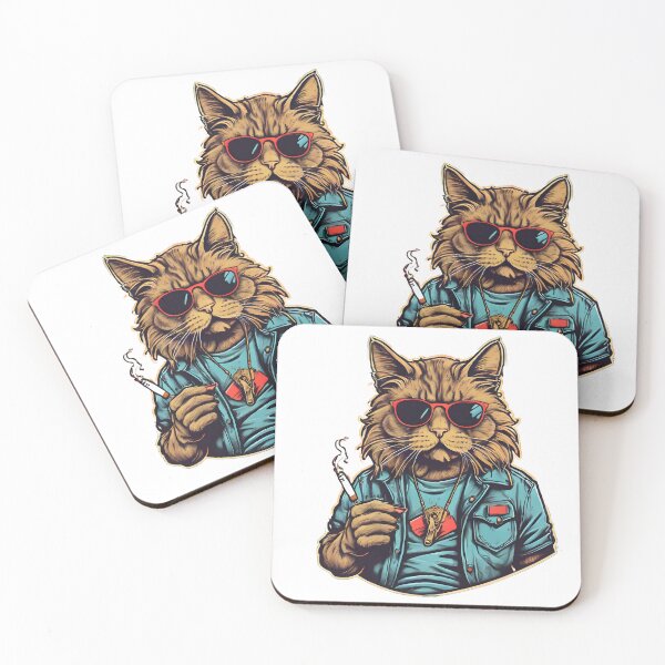 Item preview, badass cat with a cigarette designed and sold by Karaz's Animal Kingdom.