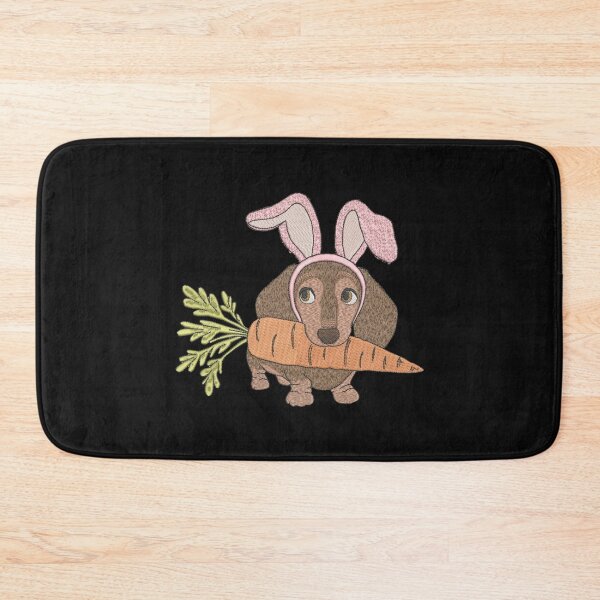Item preview, Cute Dachshund in Bunny Ears – Machine Embroidery designed and sold by CRAZY&ART.