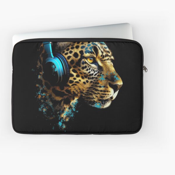 Aperçu de l'œuvre PUMA Leopard Music Casque audio pour amoureux des animaux Motif léopard créée et vendue par Bambiino86.