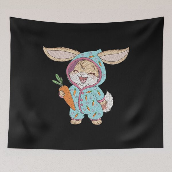 Item preview, Bunny Pajama Cuteness ??✨ – Foux Machine Embroidery designed and sold by CRAZY&ART.