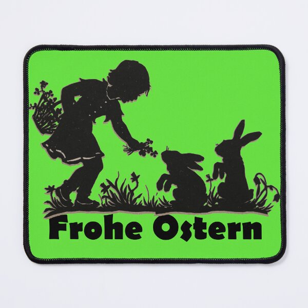 Item preview, Art by Mike Silhouette Silhouette, Happy Easter, Child with Flowers and Rabbits designed and sold by allartbymike.