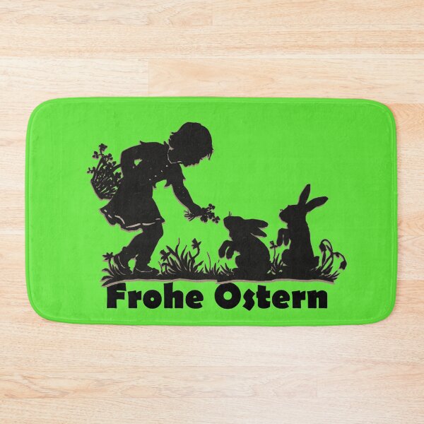 Item preview, Art by Mike Silhouette Silhouette, Happy Easter, Child with Flowers and Rabbits designed and sold by allartbymike.