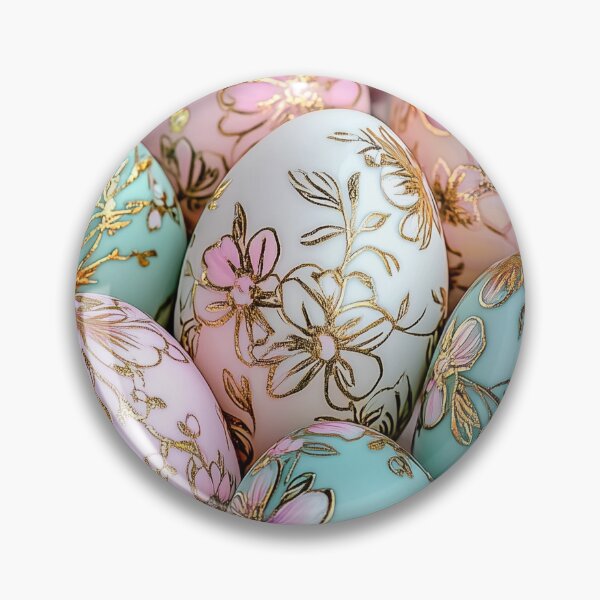 Item preview, Elegant Floral Easter Eggs - Pastel Spring Decor designed and sold by Cris888.