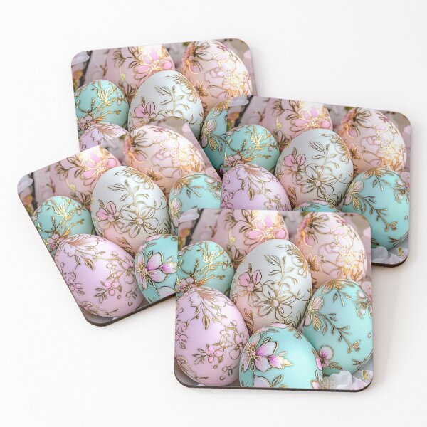 Item preview, Elegant Floral Easter Eggs - Pastel Spring Decor designed and sold by Cris888.