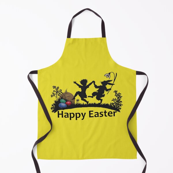 Item preview, Art by Mike Silhouette Silhouette, Happy Easter, Child with Flowers and Rabbits designed and sold by allartbymike.