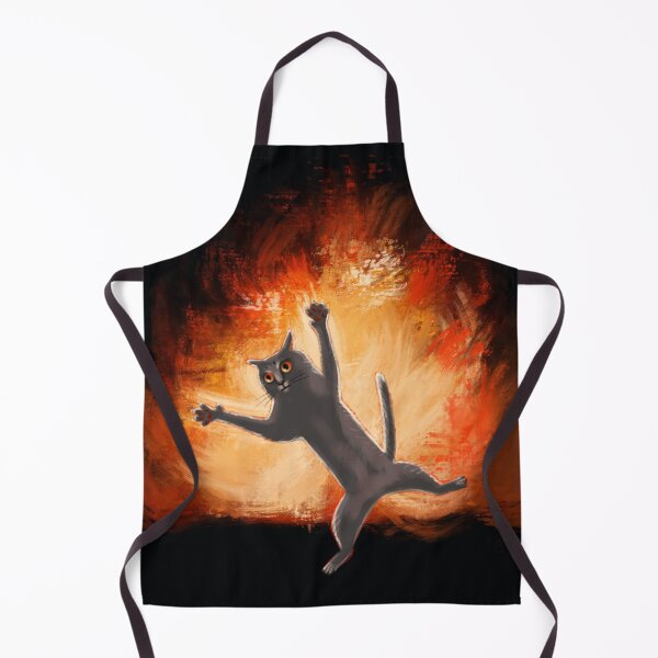 Item preview, Funny meme cat in the fire designed and sold by Makitsu Neko.