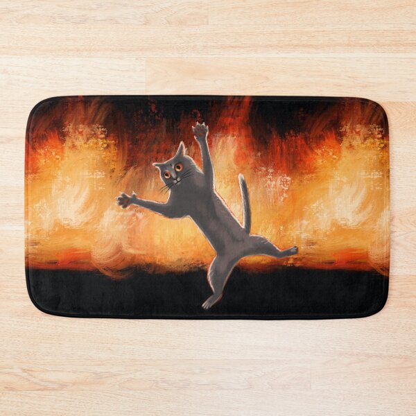 Item preview, Funny meme cat in the fire designed and sold by Makitsu Neko.