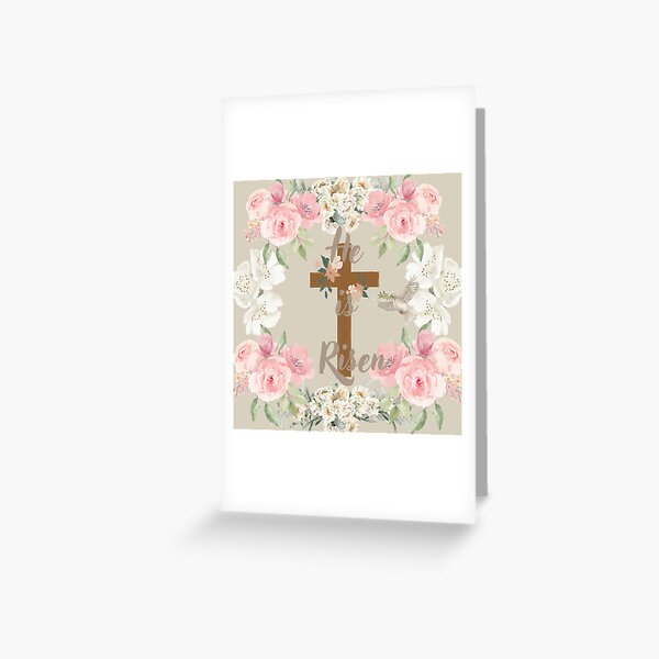 Vista previa del artículo con la obra «Ha resucitado Arte cristiano de Pascua Jesús ha resucitado Arte religioso», diseñado y vendido por Auburn Artistry.