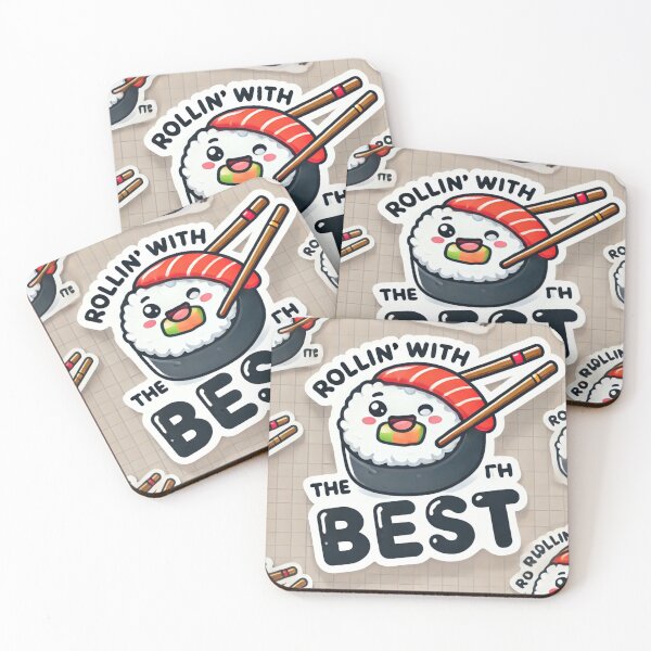 Item preview, Rollin' with the Best | Funny Sushi Lover Sticker designed and sold by Wear Sculpt.