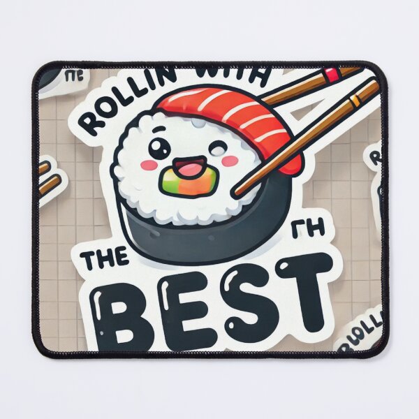 Item preview, Rollin' with the Best | Funny Sushi Lover Sticker designed and sold by Wear Sculpt.