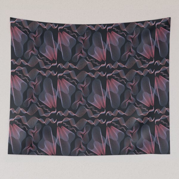 Item preview, Rhythmic Wave Geometry Fusion Art Print designed and sold by Zakrytos ★★★★★.