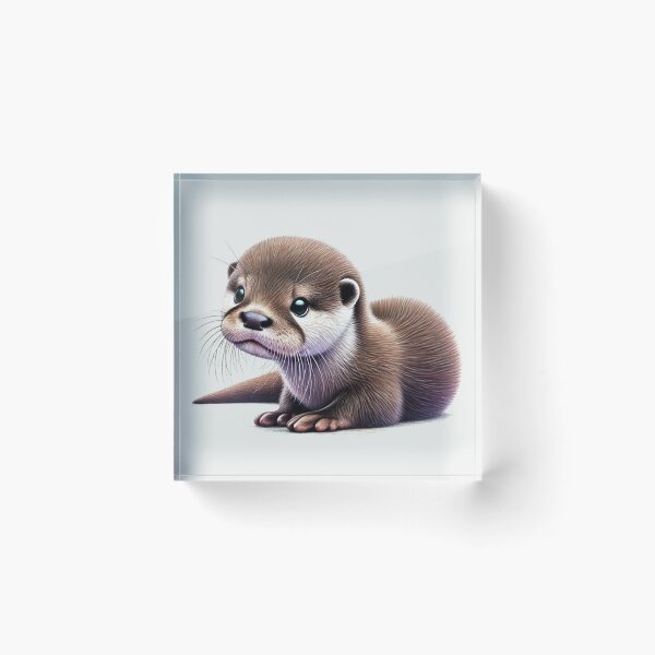 Item preview, Cute Baby Otter Colored Pencil Sketch Portrait designed and sold by MaedK.