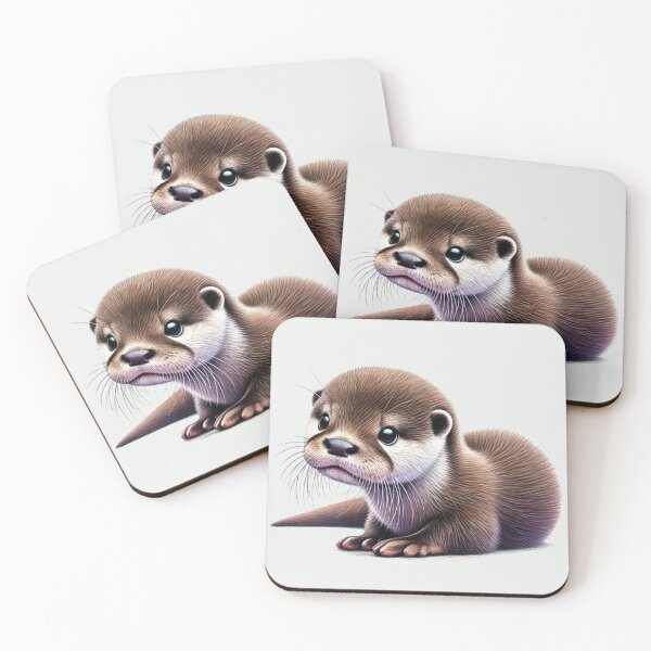 Item preview, Cute Baby Otter Colored Pencil Sketch Portrait designed and sold by MaedK.