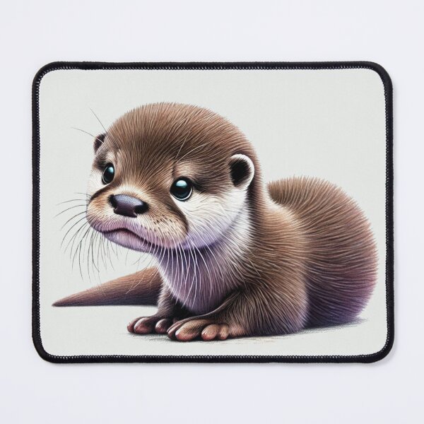 Item preview, Cute Baby Otter Colored Pencil Sketch Portrait designed and sold by MaedK.