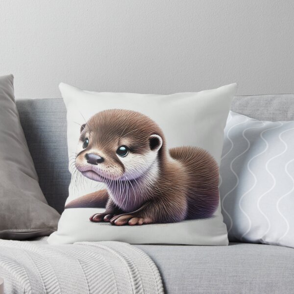 Item preview, Cute Baby Otter Colored Pencil Sketch Portrait designed and sold by MaedK.