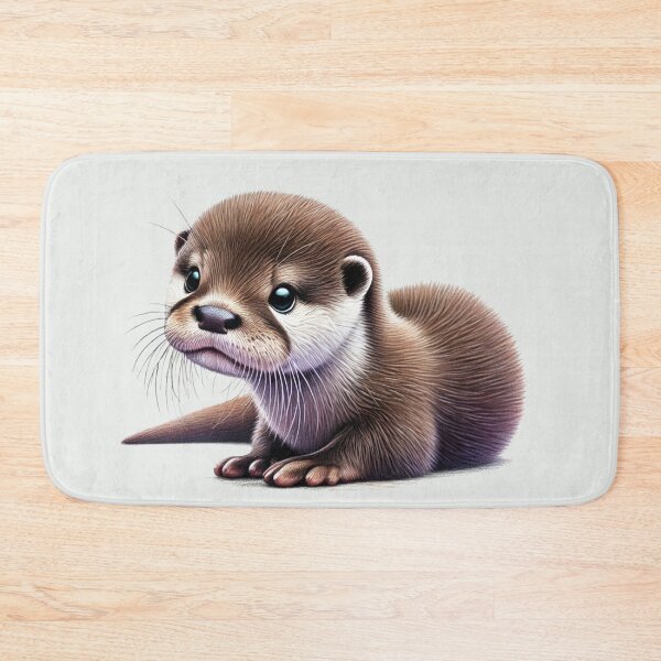 Item preview, Cute Baby Otter Colored Pencil Sketch Portrait designed and sold by MaedK.