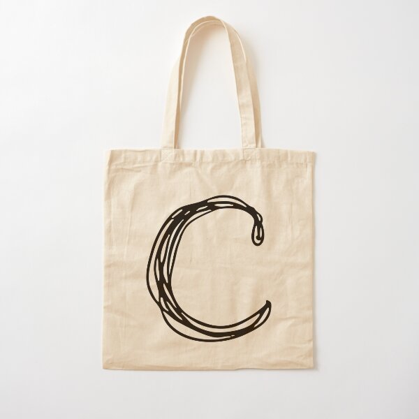 DOODLE LETTER C Cotton Tote Bag