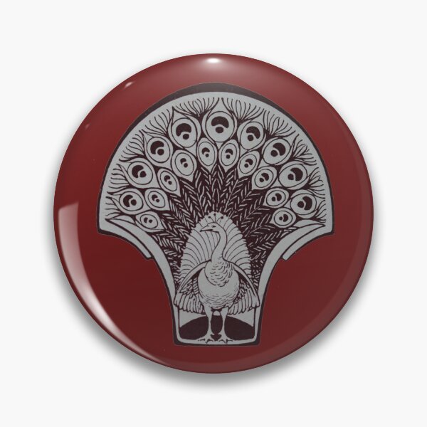 Item preview, Art by Mike Linocut, peacock, bird, Art Nouveau, ornament designed and sold by allartbymike.