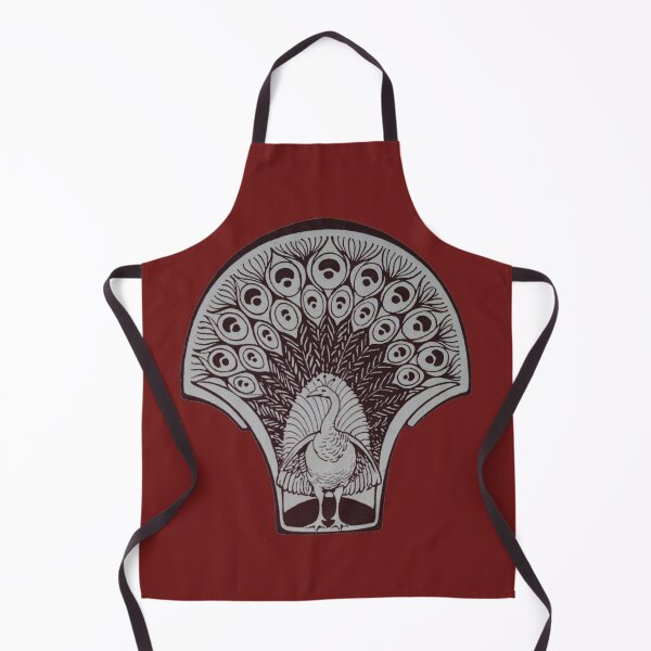 Item preview, Art by Mike Linocut, peacock, bird, Art Nouveau, ornament designed and sold by allartbymike.