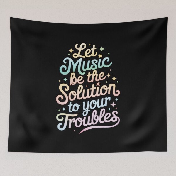 Item preview, "Let music be the solution to your troubles" – Feel the Beat, Free Your Mind designed and sold by paulo silveira.