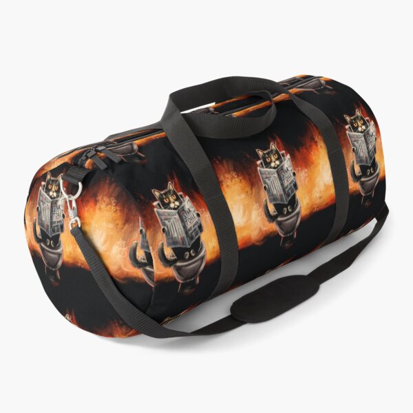 Item preview, Funny meme black cat on the toilet on the fire  designed and sold by Makitsu Neko.