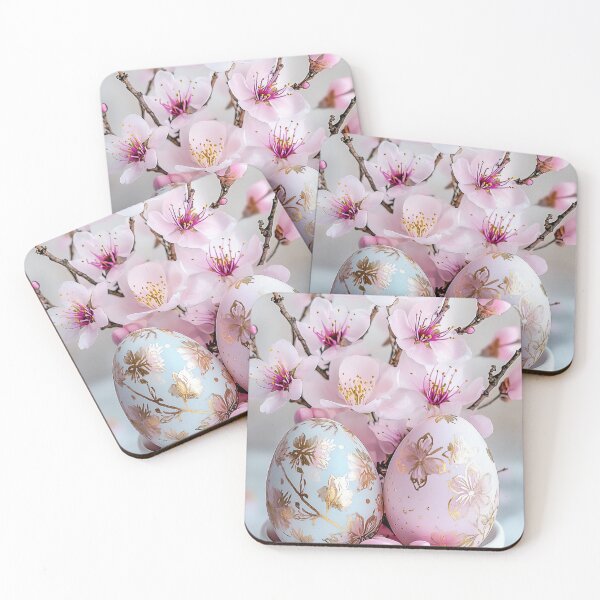 Item preview, Elegant Floral Easter Eggs - Pastel Spring Decor designed and sold by Cris888.