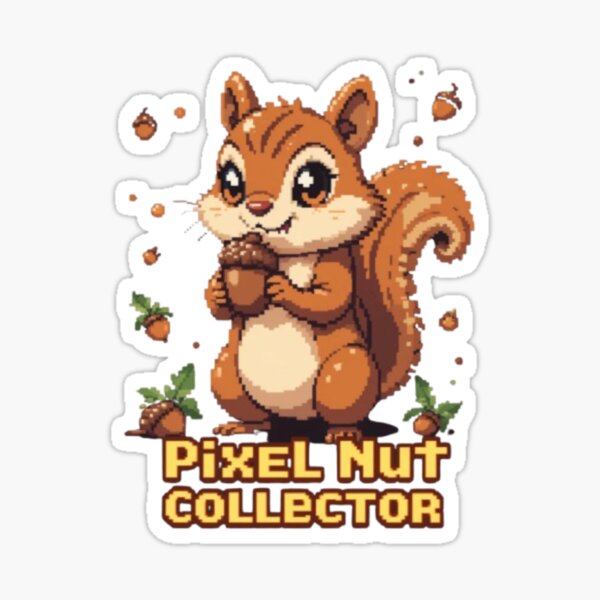 Item preview, Pixel Nut Collector – Cute 8-Bit Chipmunk Arcade Design, Retro Gaming Squirrel with Acorn, Pixel Art Animal Lovers T-Shirt designed and sold by Rapica.