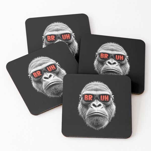 Item preview, Bruh Gorilla Funny Big Ape Face Primate Bro Monkey designed and sold by GrandeDuc.