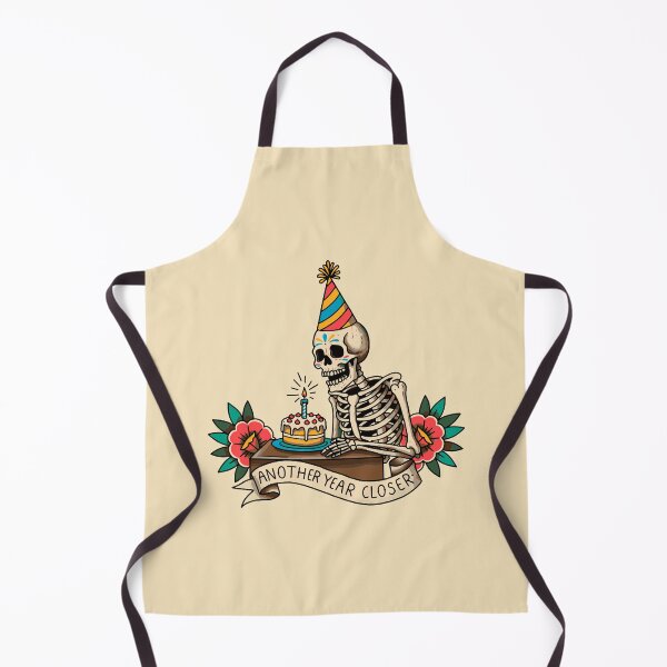 Item preview, "Another year closer" - Birthday skeleton designed and sold by Tattee.