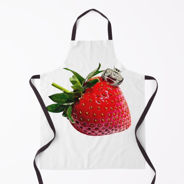 Item preview, Cute Jumping Spider sitting on a Strawberry  designed and sold by Tarantula Design Co. .