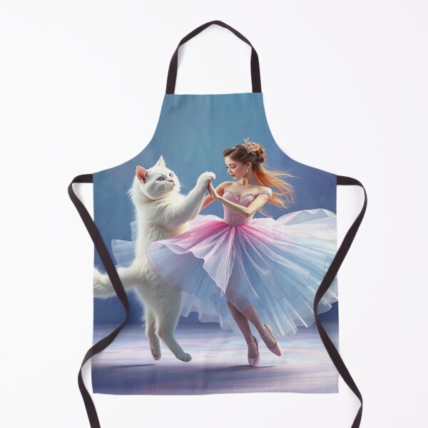 Item preview, White Cat and Ballerina dancing designed and sold by GlamShop88.