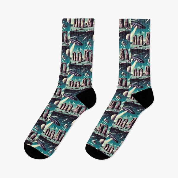 Item preview, UFOs Flying Over Stonehenge designed and sold by Dogandesighn.