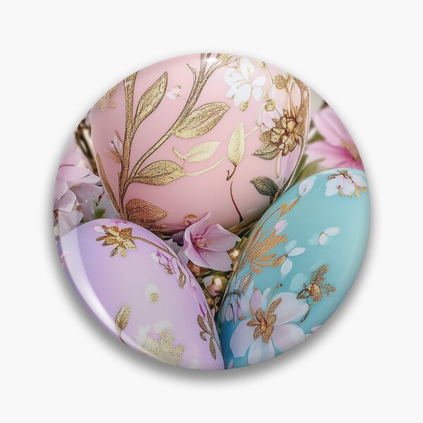 Item preview, Elegant Floral Easter Eggs - Pastel Spring Decor designed and sold by Cris888.