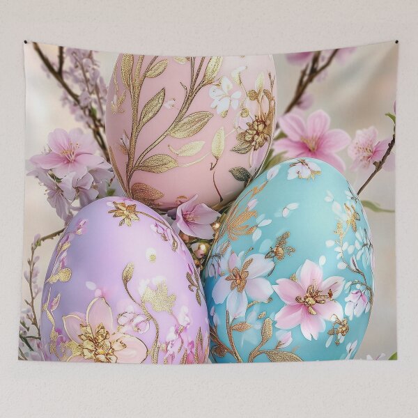 Item preview, Elegant Floral Easter Eggs - Pastel Spring Decor designed and sold by Cris888.