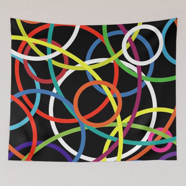 Item preview, Neon Circle Chaos  - A striking mix of elegance and boldness—perfect for any modern space! designed and sold by SteadyRolling.
