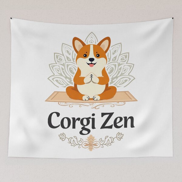 Item preview, Yoga Corgi – Corgi Zen Mindful designed and sold by zoughlal.