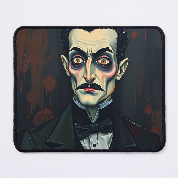 Item preview, Creepy stylized Haunted House portrait of a old man with a mustache designed and sold by Vintage Designs +.