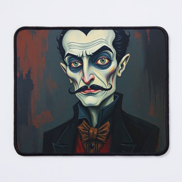 Item preview, Creepy stylized Haunted House portrait of a old man with a mustache designed and sold by Vintage Designs +.