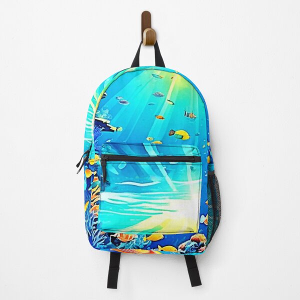 Item preview, Sunlit Reef Life Glow Art designed and sold by Health And Fitness Posts e-Store.
