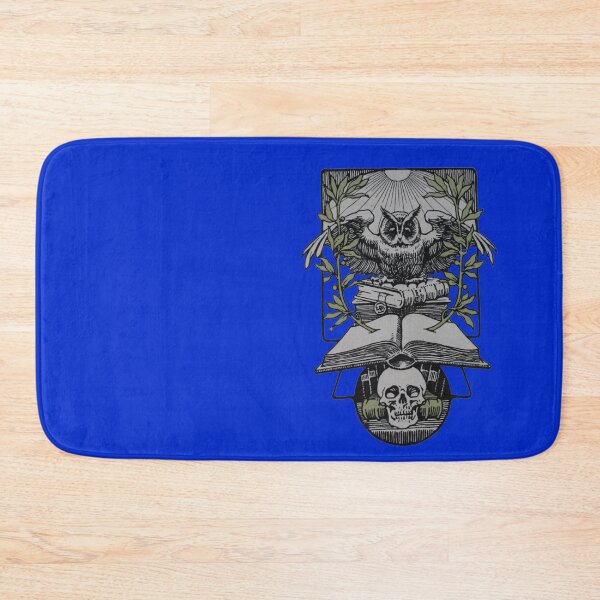 Item preview, Art by Mike Linocut book with skull and owl, Memento Mori bookbinder Art Nouveau ornament designed and sold by allartbymike.