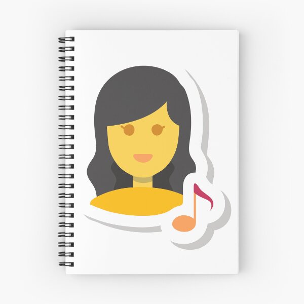 Item preview, Illustration of Female Emoji with Musical Note on Black Background designed and sold by Creative88Art.