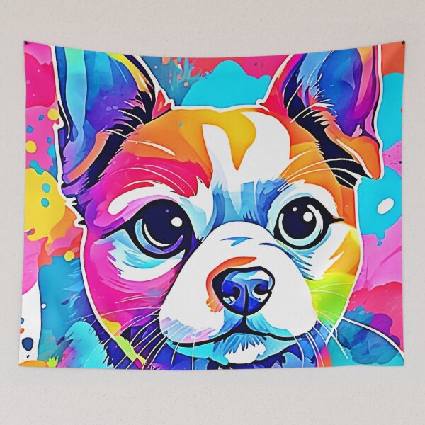 Item preview, Rainbow Puppy Artwork Design designed and sold by Health And Fitness Posts e-Store.
