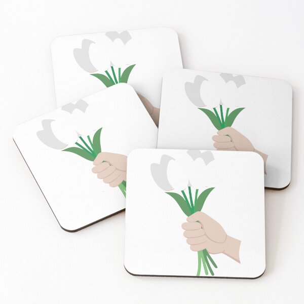 Item preview, Minimalistic Illustration of a Hand Holding a Flower Bouquet designed and sold by Creative88Art.