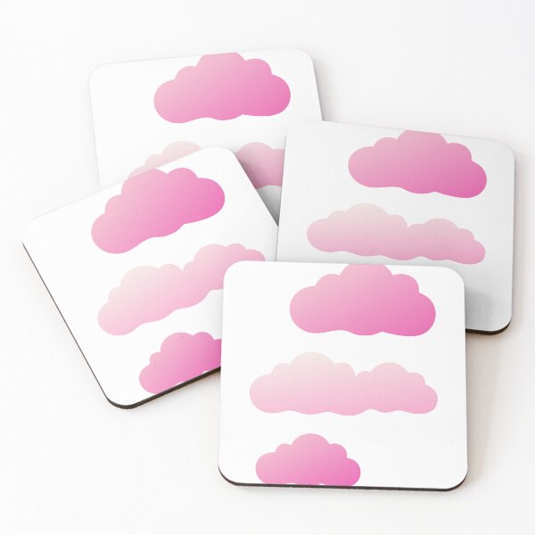 Item preview, Vertical Arrangement of Three Gradient Pink Clouds on Black designed and sold by Creative88Art.