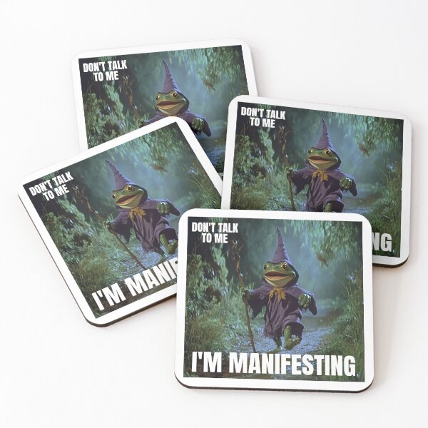 Item preview, Funny Manifesting Frog designed and sold by RockFireMerch.