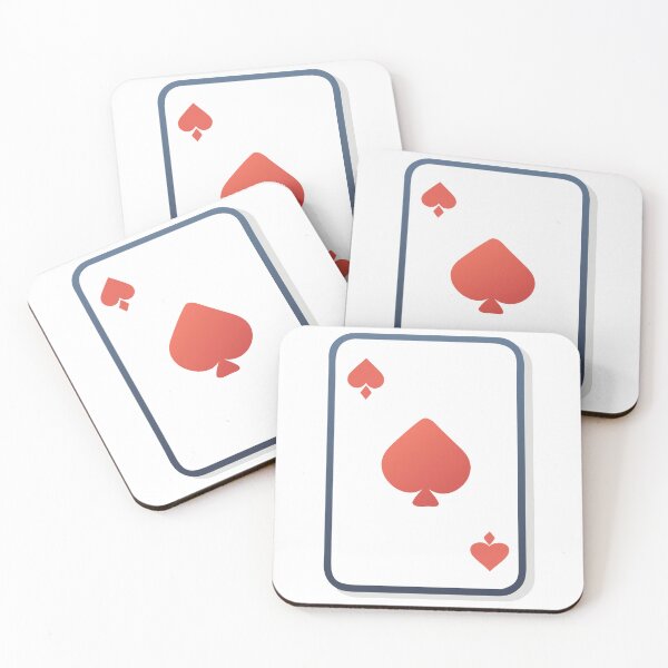 Item preview, Stylized Playing Card with Red Spades and Blue Border Design designed and sold by Creative88Art.