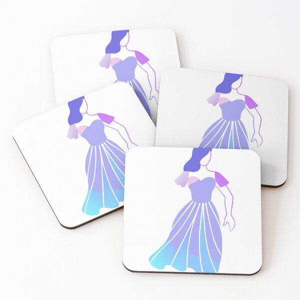 Item preview, Silhouette of a Woman in Gradient Gown on Black Background designed and sold by Creative88Art.