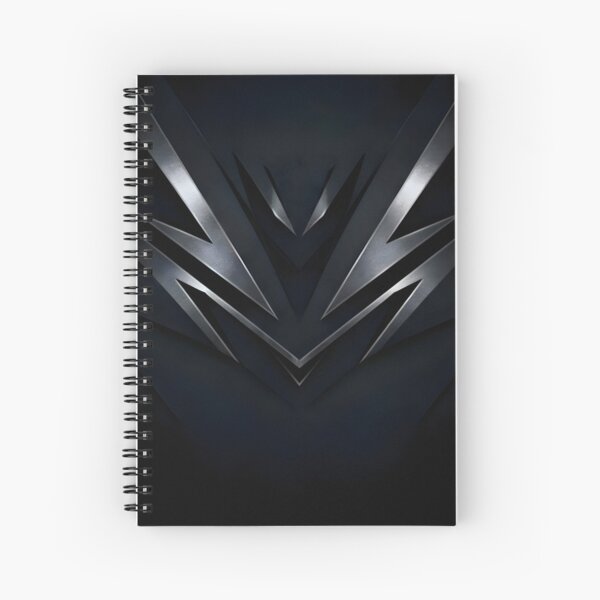 Dark Geometric Aesthetic with Metallic Accents Spiral Notebook
