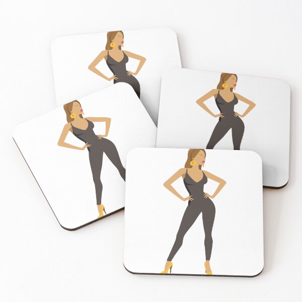 Item preview, Illustration of a Woman in Black Jumpsuit with Yellow Accessories designed and sold by Creative88Art.