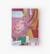 she lived on the throne - pink green and gold modern collage Hardcover Journal